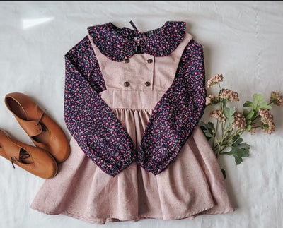 Le Petit Elle Amelia Pinafore - Rose Confetti