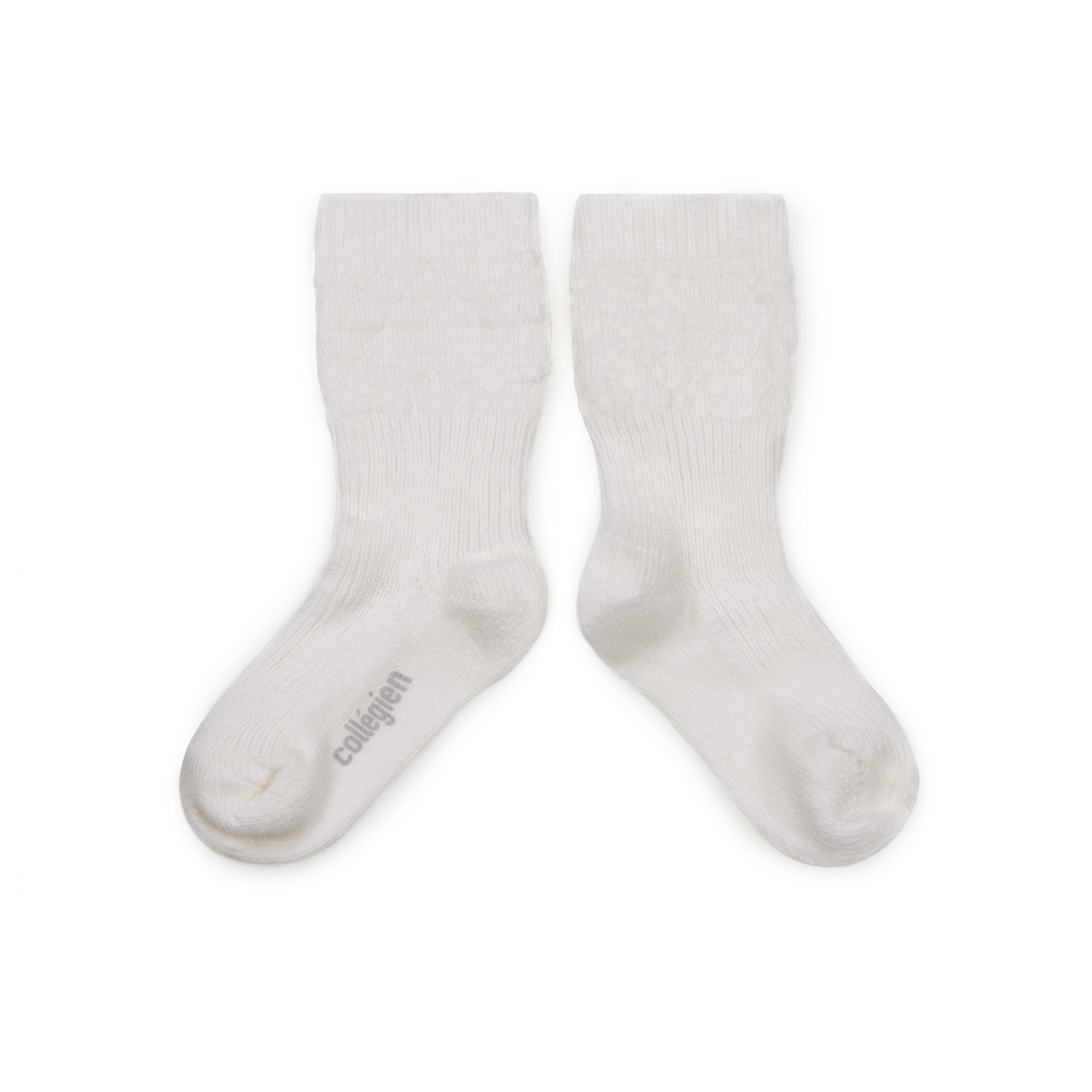 Collegien Celeste Newborn Knee High Socks - Blanc Neige *preorder*