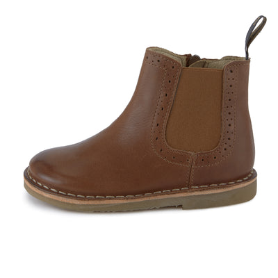Young Soles Marlowe Tan Burnished Chelsea Leather Boots