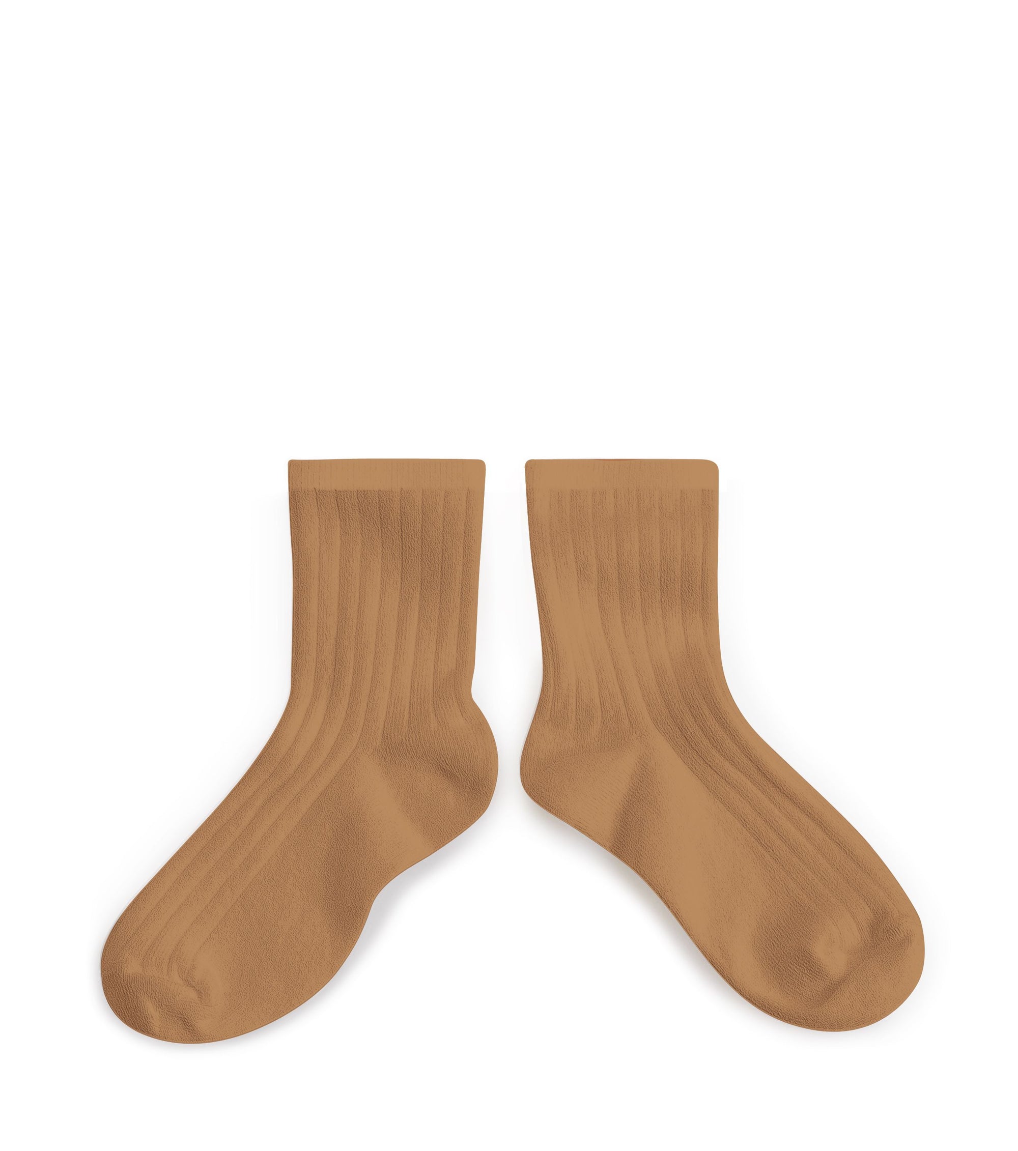 Collegien  Ribbed Ankle Socks - Caramel *preorder*