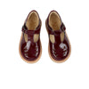 Young Soles Rosie T-Bar Leather Shoes - Cherry Patent