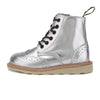 Young Soles Sidney Brogue Silver Leather Boots