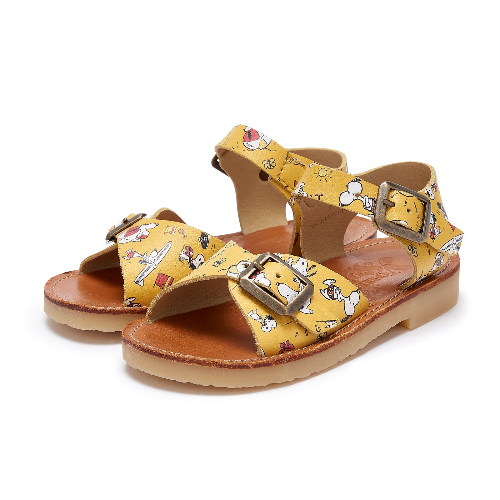 Young Soles Sonny Snoopy Sandals - Mustard