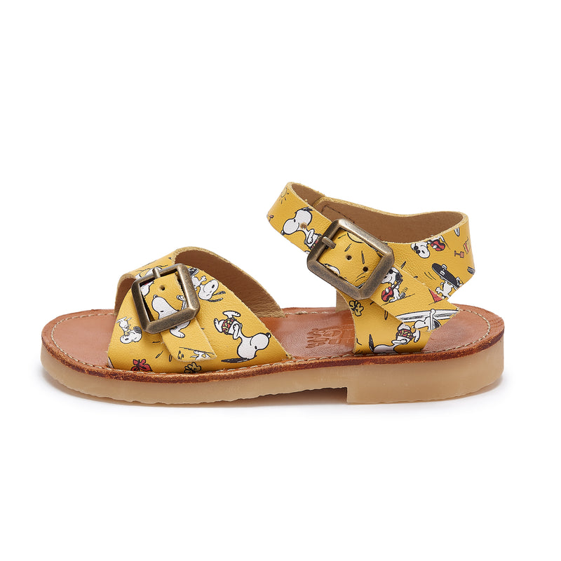 Young Soles Sonny Snoopy Sandals - Mustard