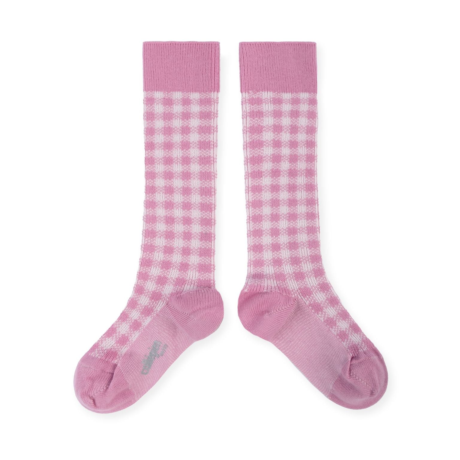 Collegien Claude Gingham Knee High Socks  / Rose Bonbon *preorder*
