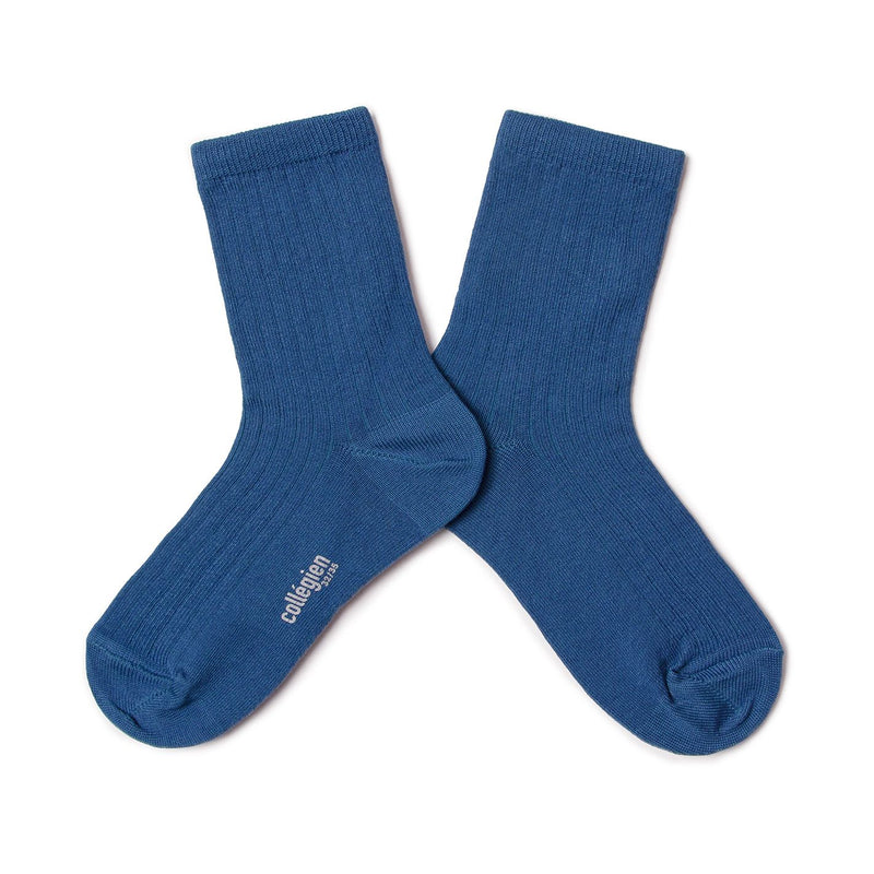 Collegien Paul Lightweight Ribbed Socks - Saphir  *preorder*
