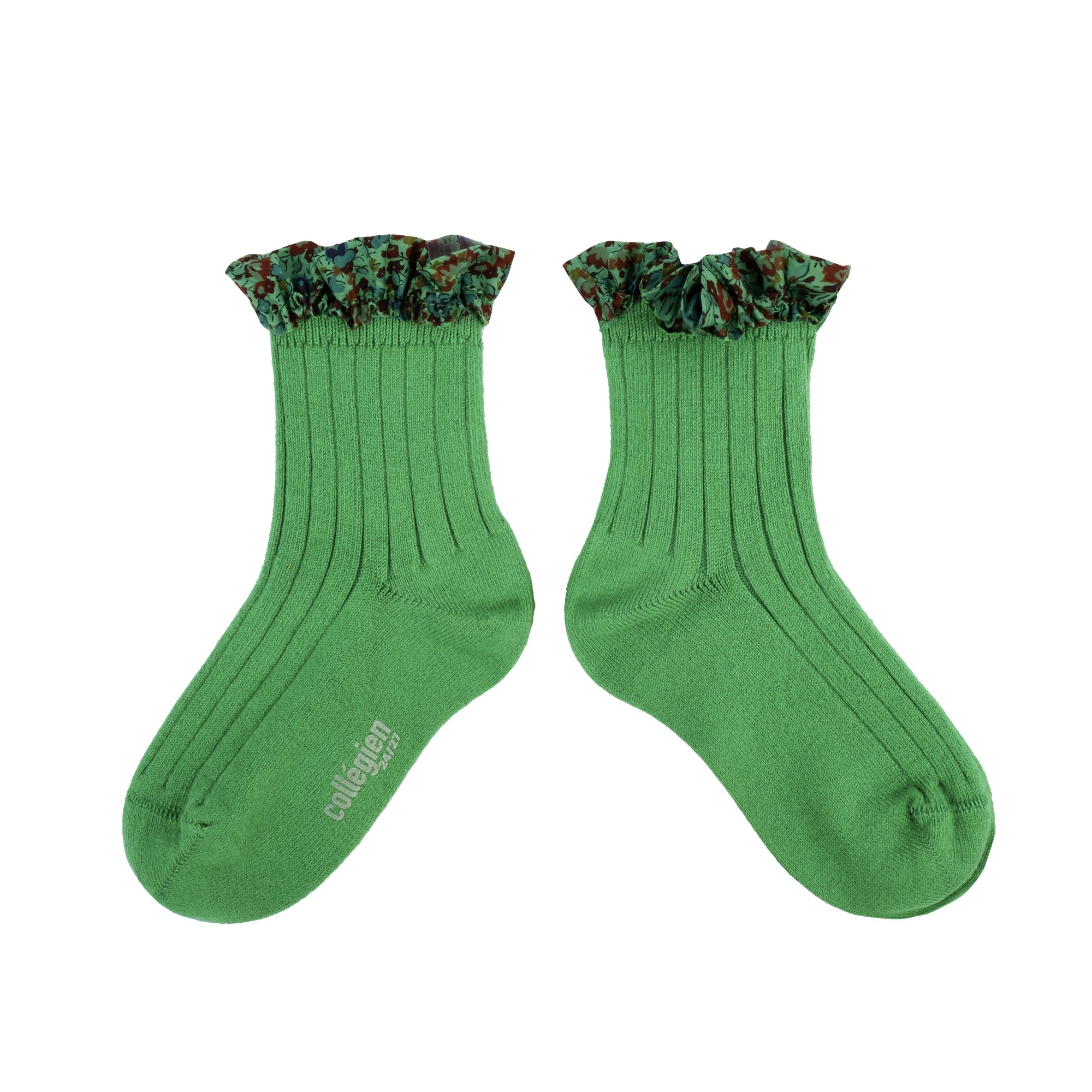 Collegien Charlotte Liberty Trim Ankle Socks / Vert Jackpot *preorder*