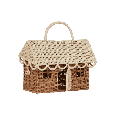 Olli Ella Rattan Gingerbread Casa Clutch