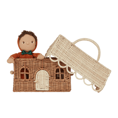 Olli Ella Rattan Gingerbread Casa Clutch