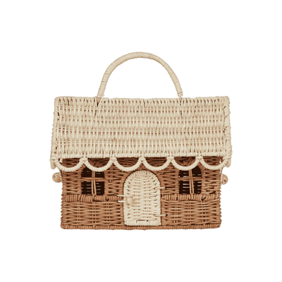 Olli Ella Rattan Gingerbread Casa Clutch