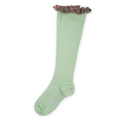 Collegien Elisabeth Liberty Ruffle Knee High Socks/ Verveine *preorder*