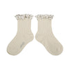 Collegien Polka Dots Ruffle Ankle Socks - Doux Agneaux *Preorder*