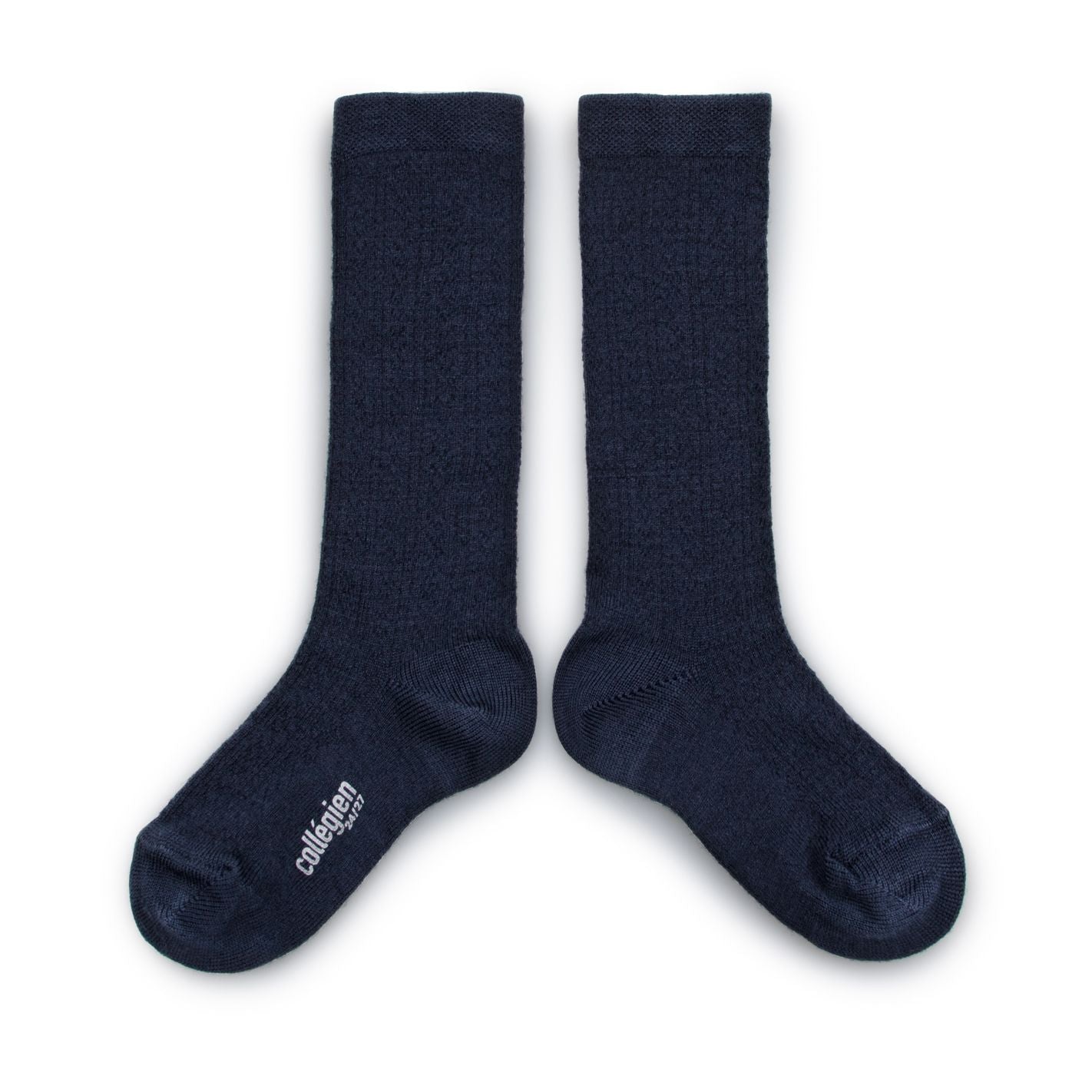 Collegien Pointelle Merino Wool Knee High Socks / Nuit Etoilee *preorder*