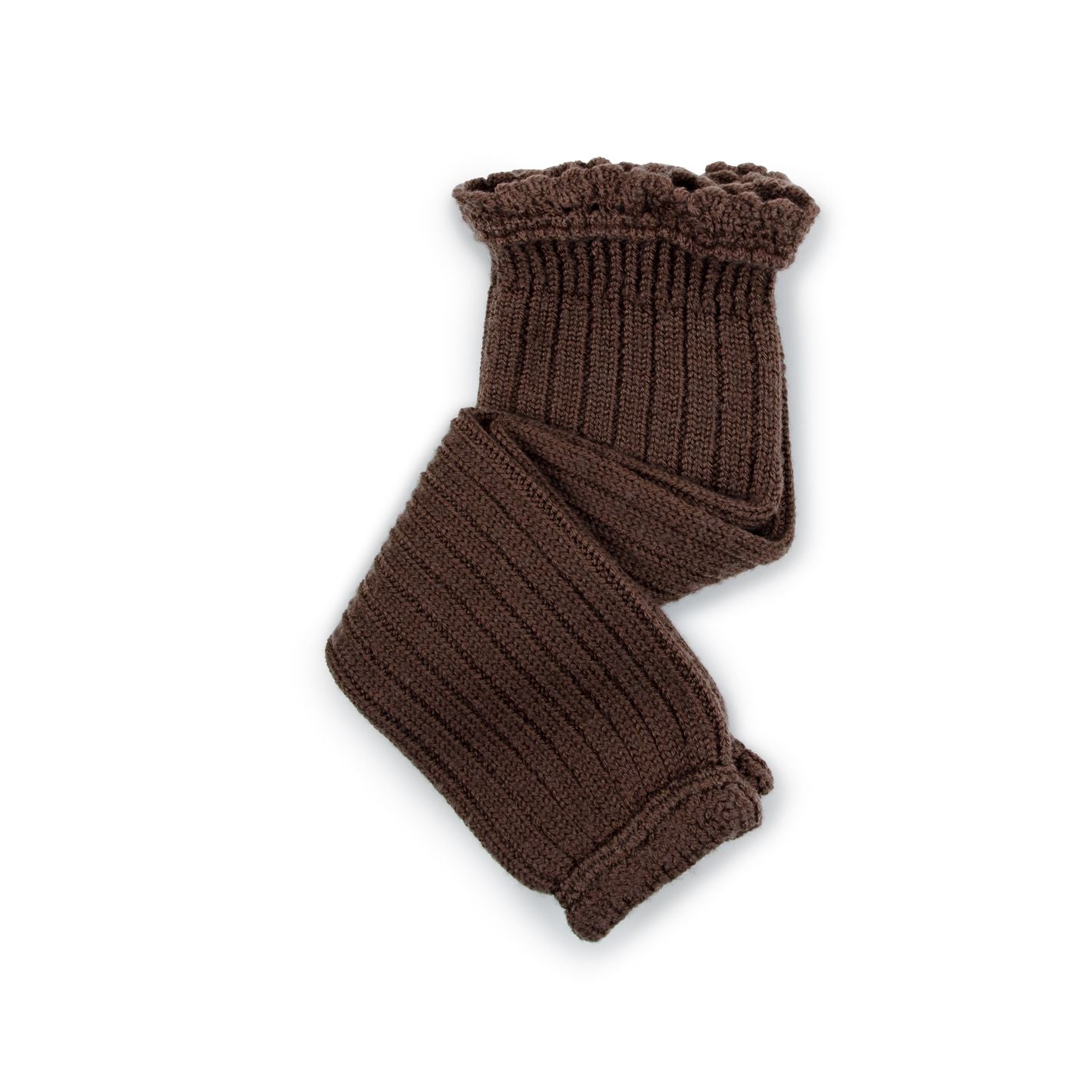 Collegien Merino Wool Leg Warmers w. Lace/ Chocolat *PreOrder*