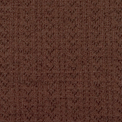 Collegien Pointelle Merino Wool Knee High Socks / Chocolat au Lait *preorder*