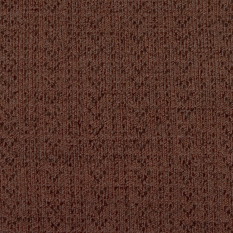 Collegien Pointelle Merino Wool Knee High Socks / Chocolat au Lait *preorder*