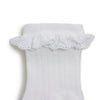 Collegien Lightweight Ribbed Socks Pauline - Blanc Neige *preorder*