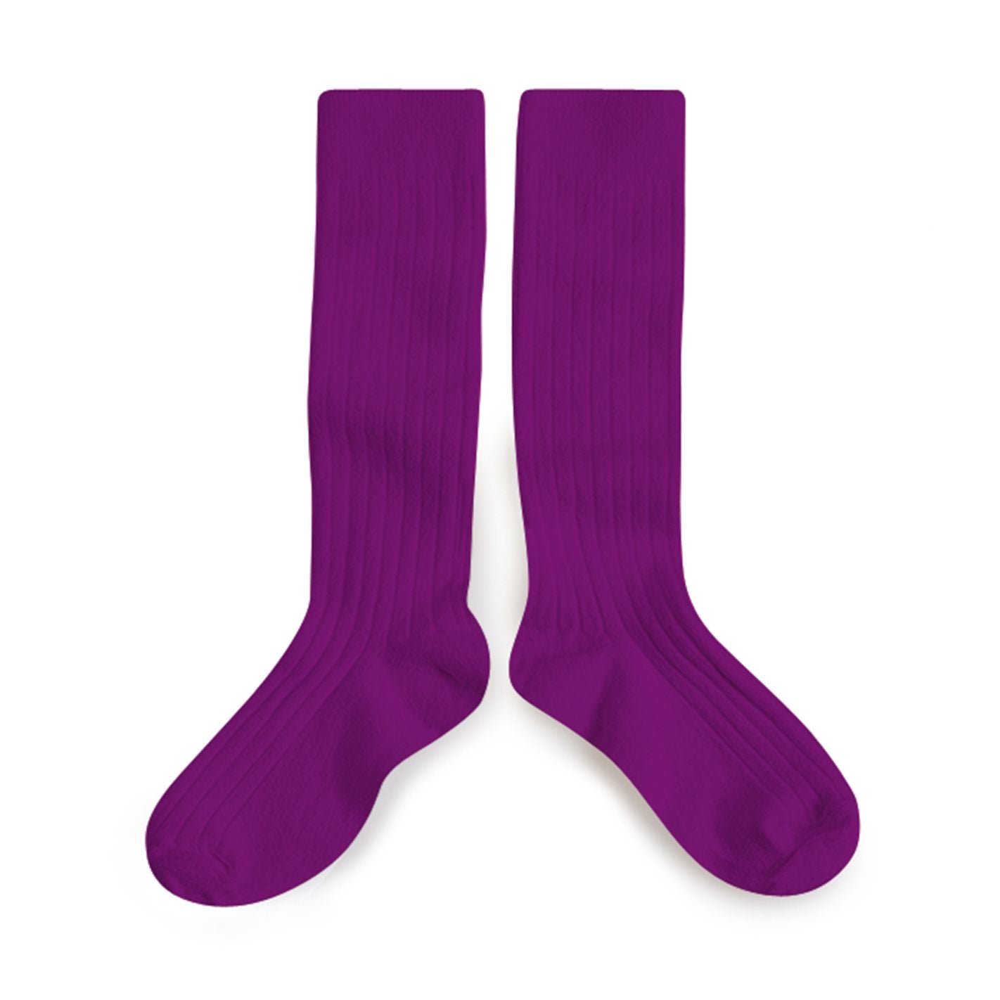 Collegien Ribbed Knee High Socks / Cyclamen *preorder*