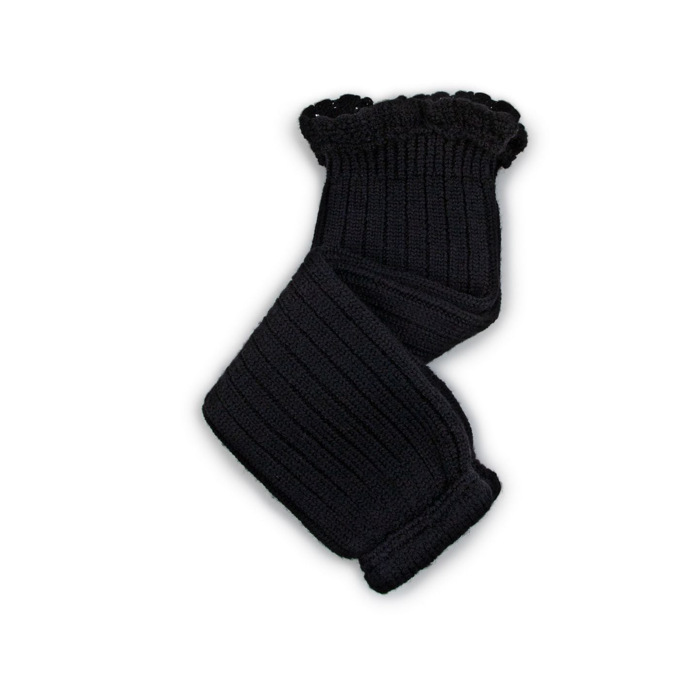 Collegien Merino Wool Leg Warmers w. Lace/ Noir de Charbon *PreOrder*