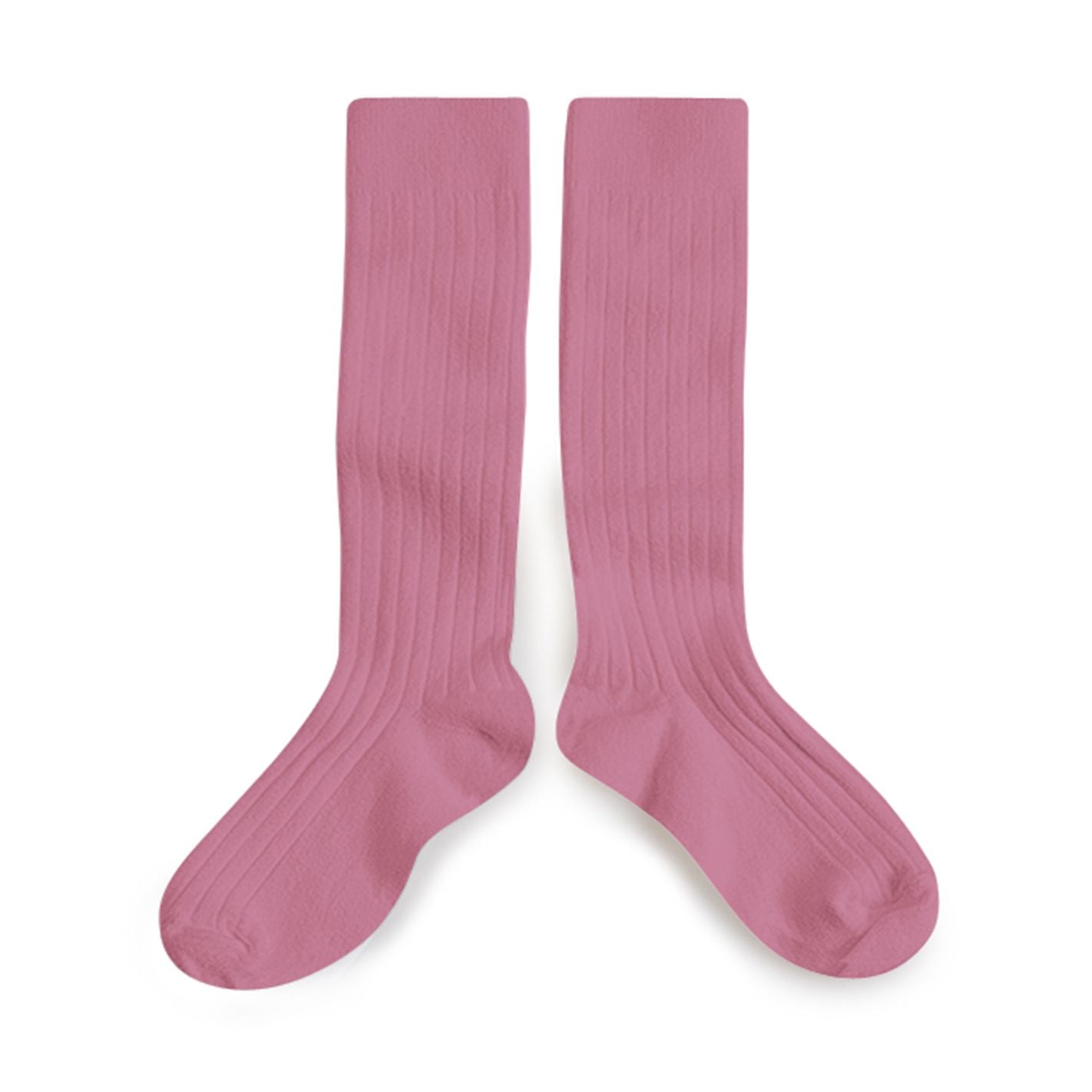 Collegien Ribbed Knee High Socks / Rose Bonbon *preorder*