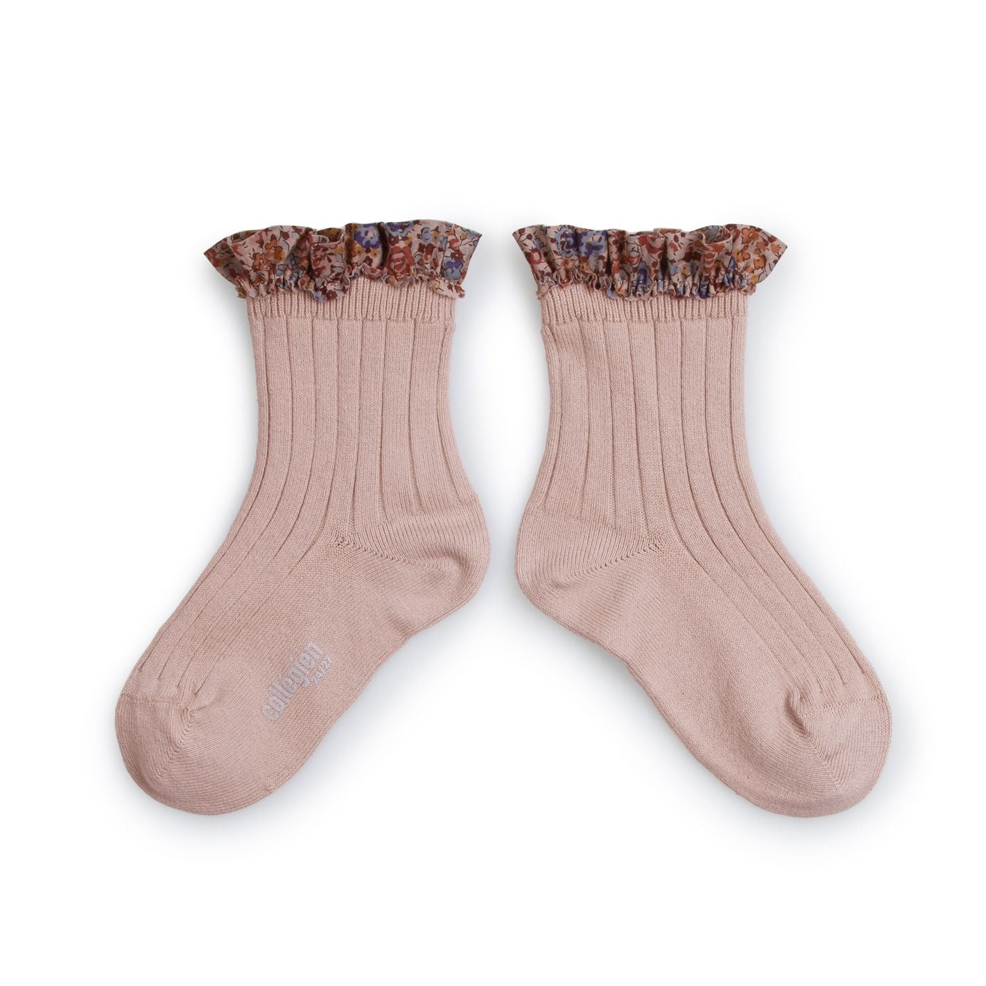 Collegien Charlotte Liberty Trim Ankle Socks / Vieux Rose  *preorder*