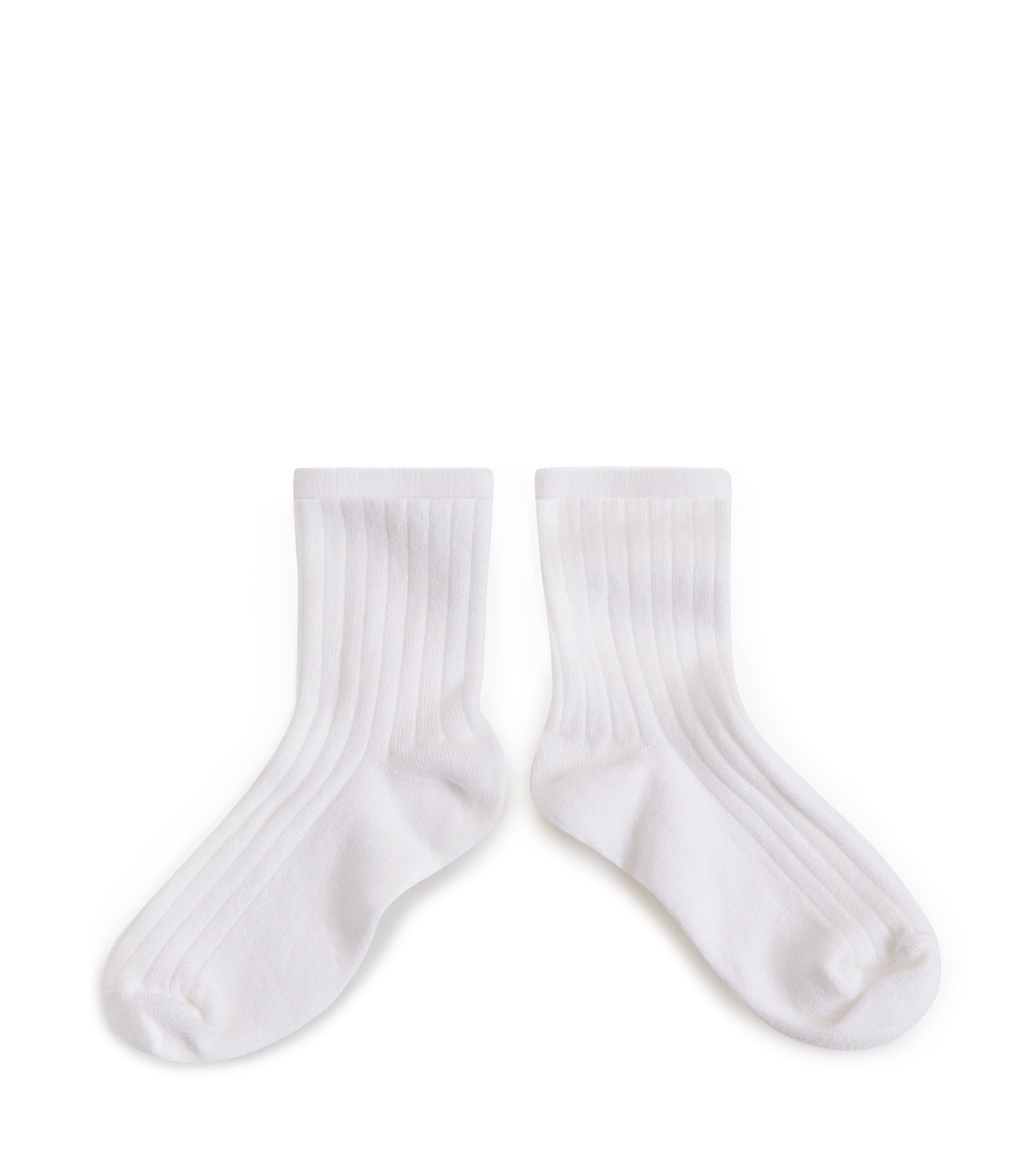 Collegien  Ribbed Ankle Socks - Blanc Neige *preorder*
