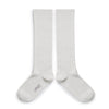 Collegien Ribbed Knee High Socks / Blanc Neige *preorder*