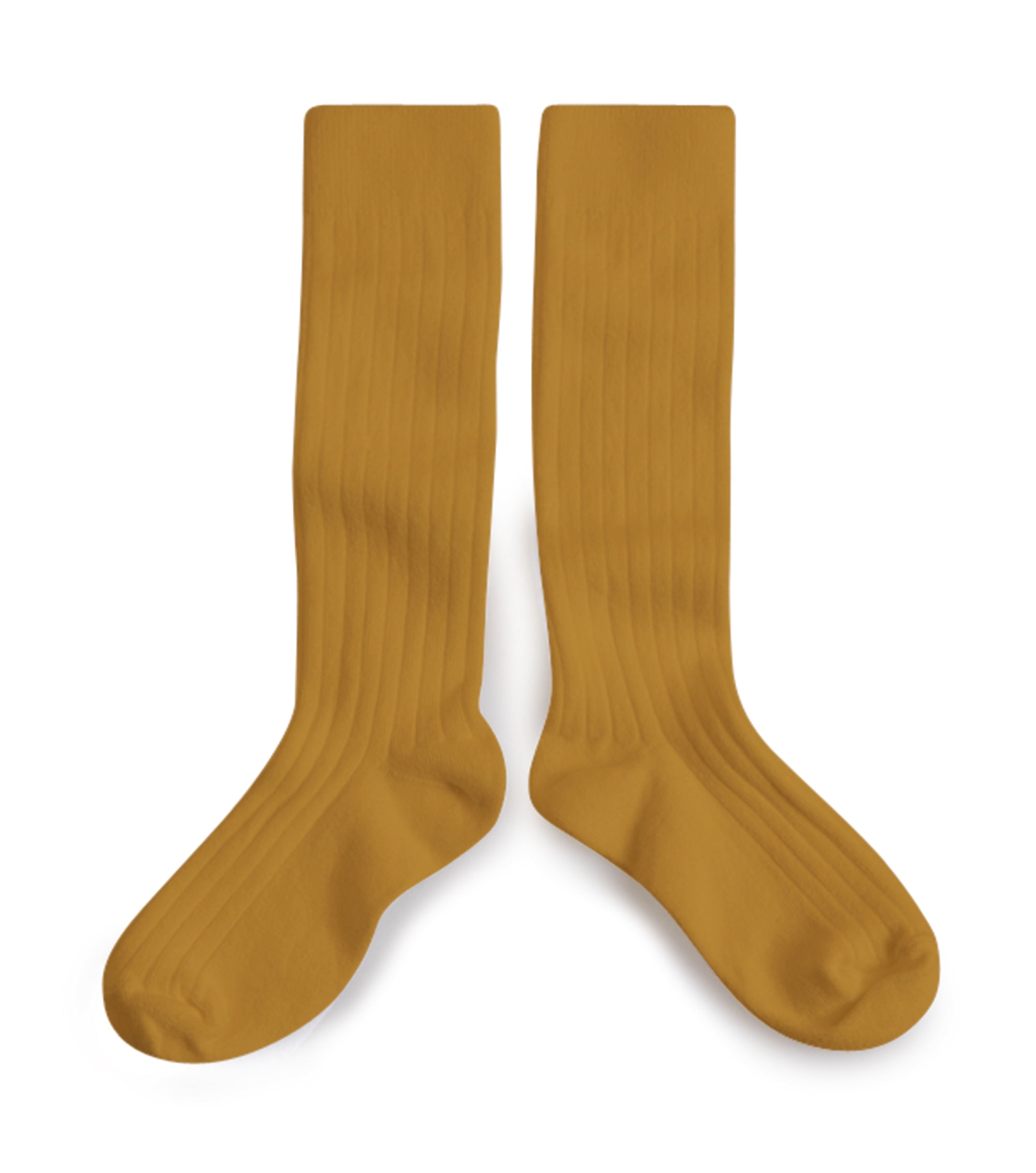 Collegien Ribbed Knee High Socks / Moutarde de Dijon