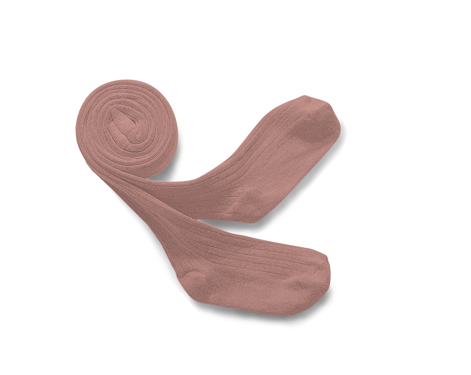 Collegien Ribbed Tights / Bois De Rose *preorder*