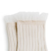 Collegien Margaux Ribbed Tulle Trim Ankle Socks / Doux Agneaux *preorder*
