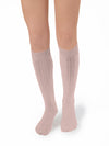 Collegien Ribbed Knee High Socks / Vieux Rose *preorder*