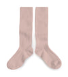 Collegien Ribbed Knee High Socks / Vieux Rose *preorder*
