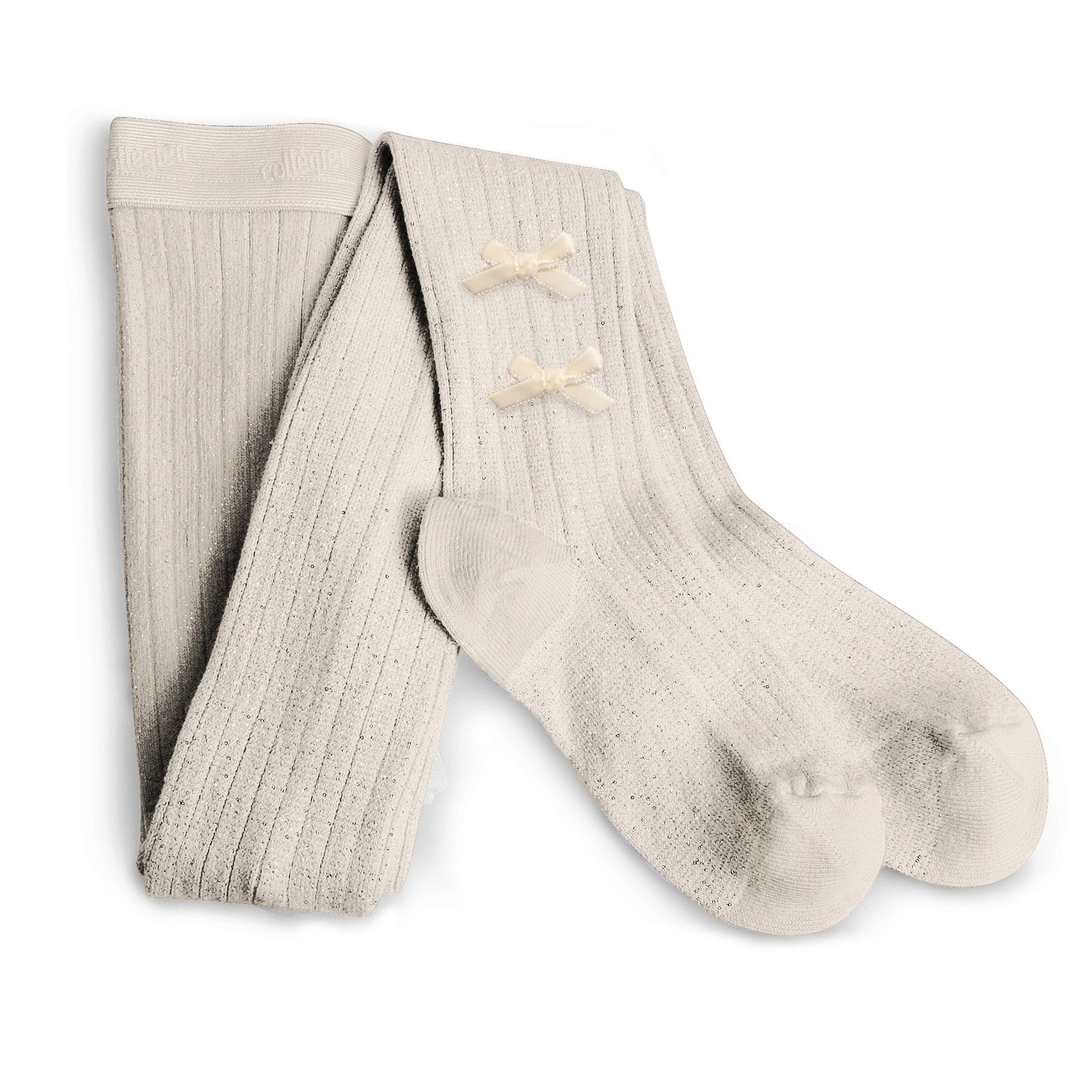 Collegien Ribbed Tights w. Velvet Bows / Doux Agneaux *PreOrder*